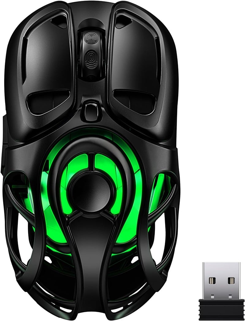 YPBDAN Wireless Gaming Mouse, Tri-Mode 2.4G/USB-C/Bluetooth 5.3 RGB Wireless Mouse, 10000 DPI, 60Hrs Battery, Ultra-Light Ergonomic Design, Rechargeable Computer Mice Compatible with PC Mac Laptop - Image 1